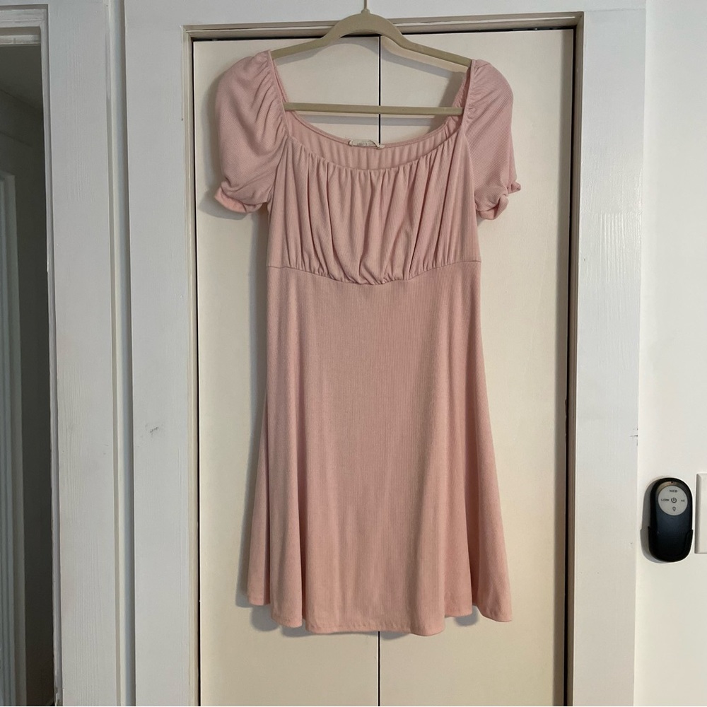 Mikey & Joey Pink Puff Sleeve Dress